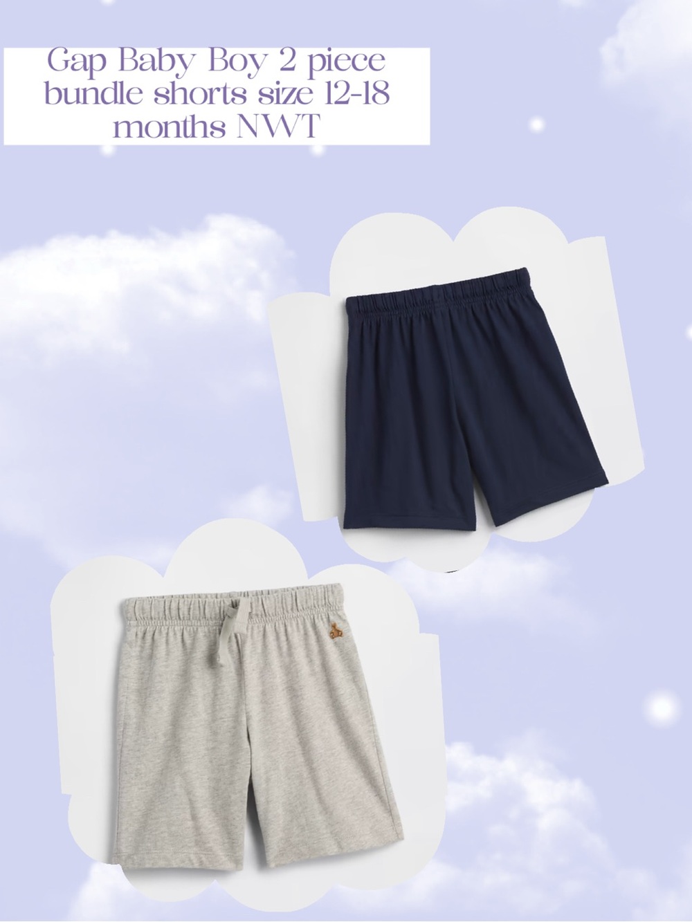 babyGap Brannan Bear Pull-On Shorts NWT 12-18 months